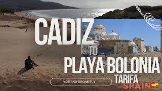 Route Cadiz to Dune of Playa Bolonia Tarifa Drone 4K [upl. by Godspeed412]