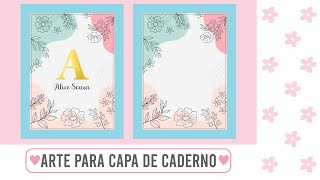 COMO FAZER ARTE PARA CAPA DE CADERNO AGENDA I Larissa Luz [upl. by Culbertson]