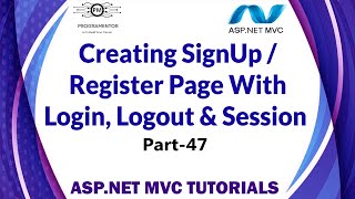 47  Creating SignUp OR Register Page With Login In ASPNET MVC   Learn ASPNET MVC HindiUrdu [upl. by Maxfield773]