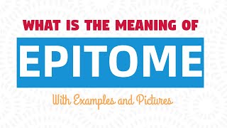 EPITOME  LEARN ENGLISH VOCABULARY [upl. by Eniar]