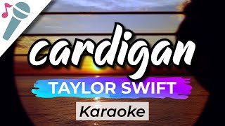 Taylor Swift  cardigan  Karaoke Instrumental Acoustic [upl. by Isiad249]