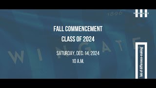 Wingate University Commencement  December 2024 [upl. by Mountford]