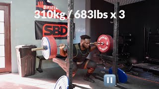 The Build Day 3  683lbs x 3 Paused Squat  4 Hour Training Day [upl. by Ahsei]