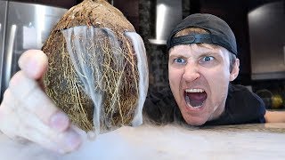 INSANE DRY ICE COCONUT EXPERIMENT MASSIVE EXPLOSION [upl. by Neit]