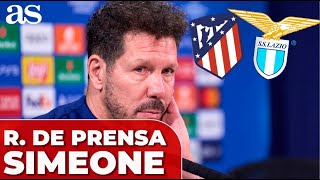 SIMEONE rueda de prensa previa a LA LAZIO  CHAMPIONS LEAGUE [upl. by Lona605]