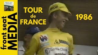 Cycling Tour de France 1986  LeMond Attacks Hinault in the Alps  Part 4 of 8 [upl. by Hakkeber]