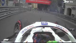 Mick Schumacher crash in Monaco FP3 [upl. by Elime]