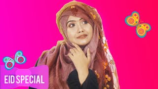 Gorgeous butterfly hijab tutorial 2018  Sanji Da💙 [upl. by Harday]