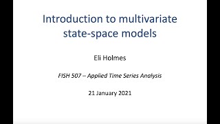 ATSA21 Lecture 7 Multivariate StateSpace models [upl. by Gilly]