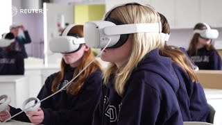 Metaverse school teaches students using VR [upl. by Ramirolg]