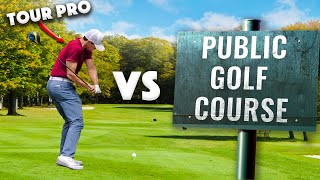 What will a TOUR PRO golfer score around a public course [upl. by Assiralk]