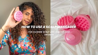 How to Use a Scalp Massager to Boost Hair Growth amp Healthier Scalp curlyhair curls frizzfreehair [upl. by Ardeahp459]