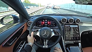 The New MercedesBenz C Class 2022 POV Test Drive [upl. by Neelcaj]