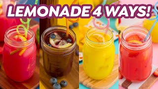 HOMEMADE LEMONADE 4 Ways – Strawberry Mango amp More [upl. by Nogem]