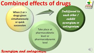 Combined effects of drugs General Pharmacology S214 [upl. by Esidnac]