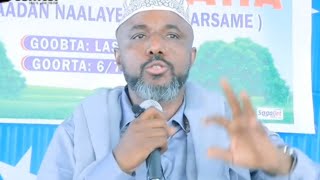 Garaad jaamac Garaad Cali Garacad ka ssc KHAATUMO ayaa u duceyay Besha Aadan Naalaye Bahararsame [upl. by Ailekahs]