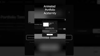 Animated portfolio website react nextjs aceternityui reactjs reactfrontend css [upl. by Odnanref]