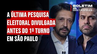 A última pesquisa eleitoral divulgada antes do 1º turno em São Paulo [upl. by Lorusso184]