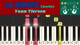 LA DISPUTE Amélie  Yann Tiersen  Tutorial pianoforte  piano tutorial [upl. by Altis957]