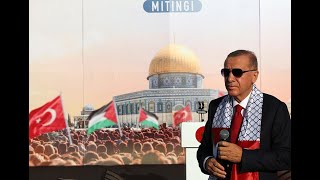 ISTANBUL  President Erdogan speaks at the quotGreat Palestine Rallyquot [upl. by Hachman]