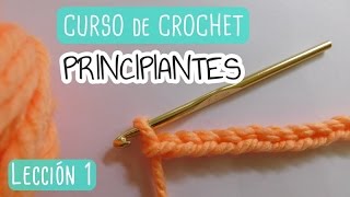 Crochet para principiantes Primeros pasos nudo de inicio y cadenas [upl. by Aikyt]