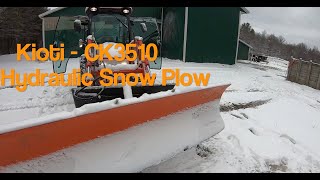 Kioti CK3510 Hydraulic Snow Plow [upl. by Odelinda]