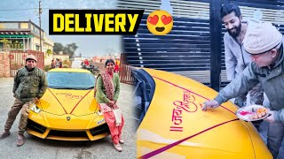 Apney New Supercar Lamborghini Hurcana Ki Delivery Ghar Mai Lehi Li 😍 Emotional [upl. by Llehsam]