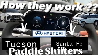 How do paddle shifters work on Hyundai Tucson and Santa Fe PHEV [upl. by Culosio948]