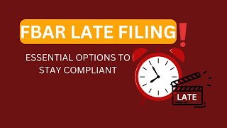 FBAR Late Filing Essential Options to Stay Compliant [upl. by Ellerey690]