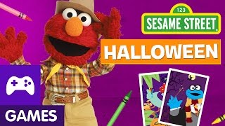 Sesame Street Elmo Halloween Game amp Zoe Halloween Game  Game Video [upl. by Wolfe666]