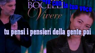 Vivere Andrea BocelliGerardina Trovato Versione karaoke [upl. by Fia]