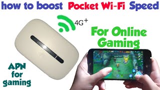 how to make pocket wifi faster for online gaming  change to gaming APN  using phone [upl. by Oznerol61]