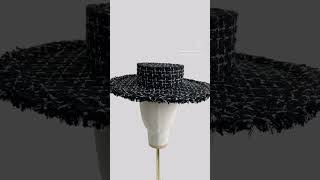 Camilla black and white boater hat handmade by Elena Shvab Millinery London [upl. by Ladew]