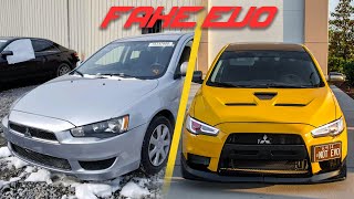 Turning my LANCER into an EVO X in 15 minutes [upl. by Lawtun]