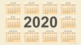 Kalender 2020 [upl. by Gabriel]