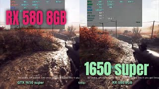 GTX 1650 super vs RX 580 8gb [upl. by Haugen]