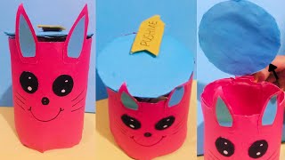 How to Make Cute Trash Bin From Plastic Bottle DIY Handmade Trash BinPaper Trash Bin Idea [upl. by Huberman]