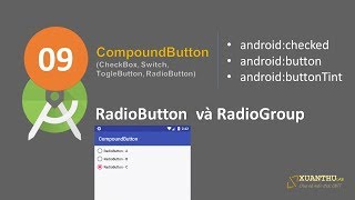 AJ 09 RadioButton và RadioGroup trong lập trình Android [upl. by Longawa]