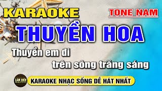 Thuyền Hoa Karaoke Nhạc Sống Tone Nam I Beat Mới Dễ Hát Nhất I Karaoke Lâm Hiền [upl. by Tate]