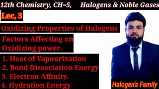 Oxidizing Properties of Halogens Relative Reactivity of Halogens as Oxidizing Agents 2nd year chm [upl. by Neb]