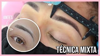 Cejas TÉCNICA MIXTA Microblading  Microshading 💖 Beauty Studio  CEJAS PERFECTAS antes y después [upl. by Rehctelf]