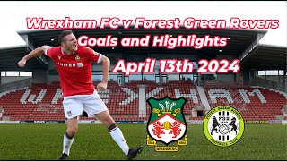 WREXHAM V FOREST GREEN ROVERS FIRST HALF GOALS [upl. by Neyuq]