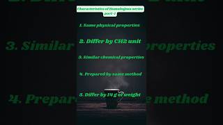 Characteristics of Homologous series in organic chemistry shorts jee neet Homologous series [upl. by Magavern]