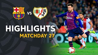 Highlights FC Barcelona vs Rayo Vallecano 31 [upl. by Nahtnoj]