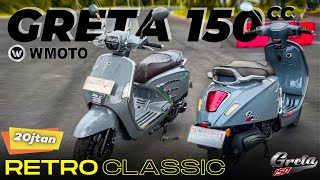 WMOTO GRETA 150‼️ BODY VESPA HANYA 20JUTAAN SEHARGA SCOOPY ATAU FAZIO🔥SOLUSI VESPA MURAH greta150 [upl. by Grimes]