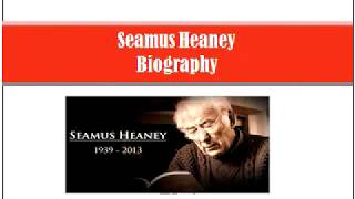 Seamus Heaney Biography and Works [upl. by Nyl]