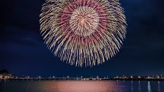 4K  湘南の空に咲く直径500mの大輪！ ふじさわ江の島花火大会 2018  Fujisawa Enoshima Fireworks 2018  shot on Samsung NX1 [upl. by Yruam33]