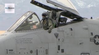 A10 Warthogs Landing at Nellis AFB Ground Operations [upl. by Nylek]