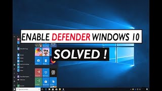 How to Enable Windows Defender in Windows 10  Turn on Windows Defender [upl. by Ring422]