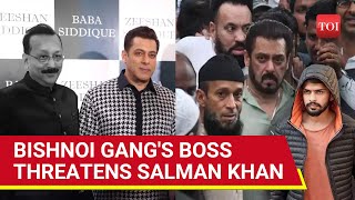 After Baba Siddique Killing Bishnois Chilling Threat For Salman Khan If Anyone Helps [upl. by Keraj12]